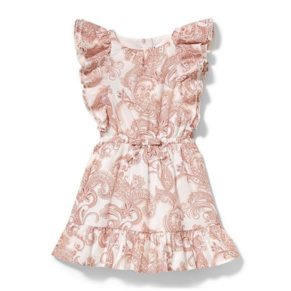 NWOT Janie and Jack Ruffle Sleeve Paisley Dress